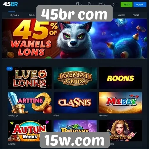 Principais jogos disponíveis no site 45br com